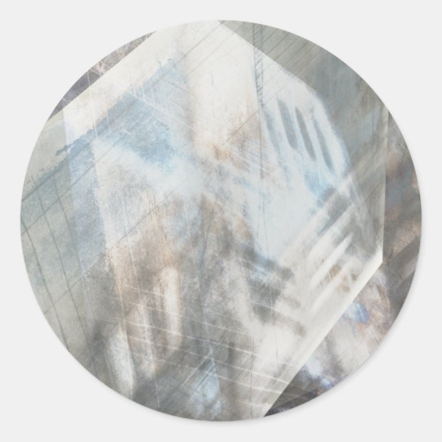 Faceted Illusion IV Classic Round Sticker (Front)