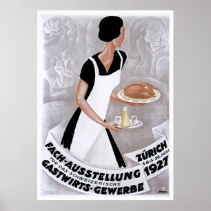 Fach Ausstellung Vintage Food Ad Art Poster