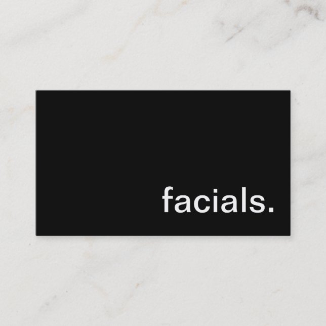Facial Business Card (Front)