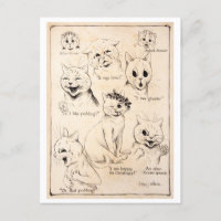 Facial Expressions of Various Cats, Louis Wain