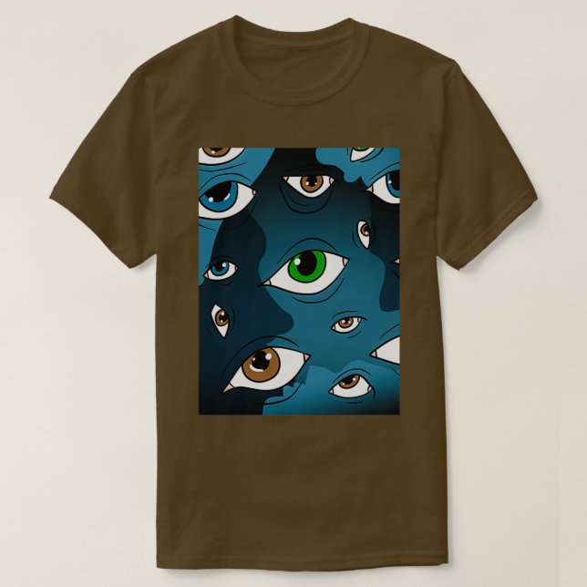 facial recognition fool eyes T-Shirt (Design Front)