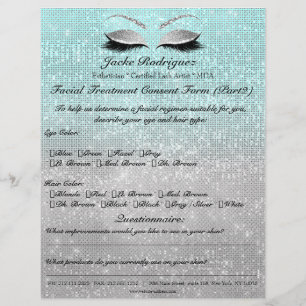 Facial Treatment Consent Form Blue Grey Flyer