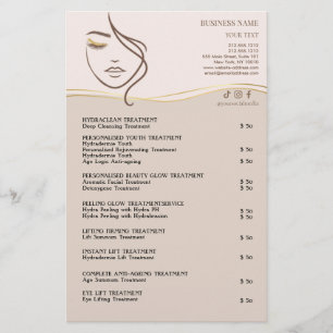 FACIAL TREATMENTS Beauty Salon flyer