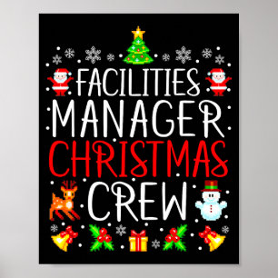 Facilities Manager Christmas Crew Matching Xmas Poster