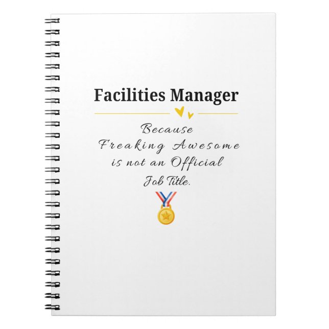 Facilities Manager Notebook (Front)