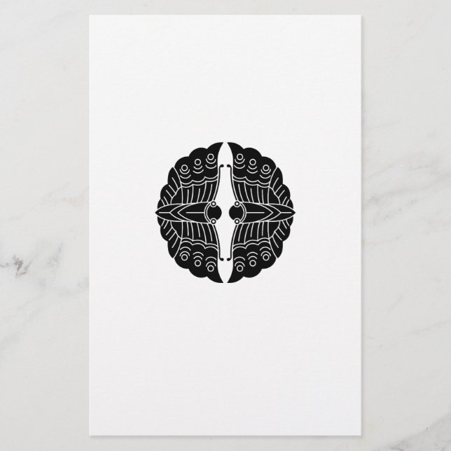 Facing butterflies stationery (Front)