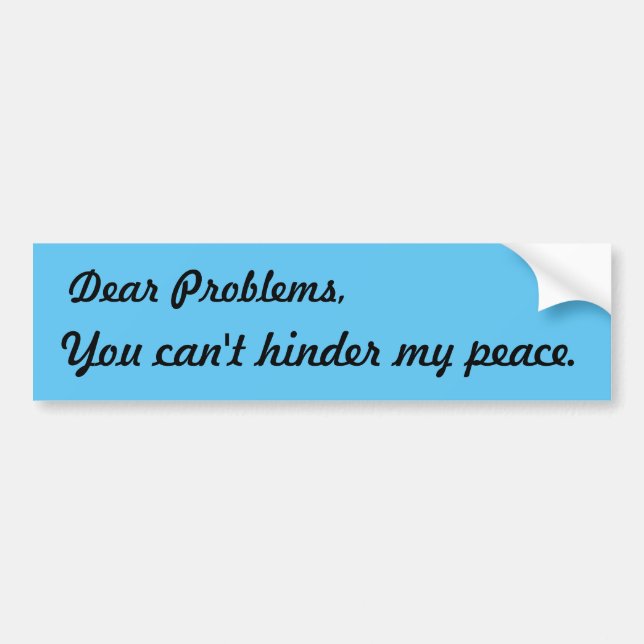 Facing Problems with Faith Quote Bumper Sticker (Front)
