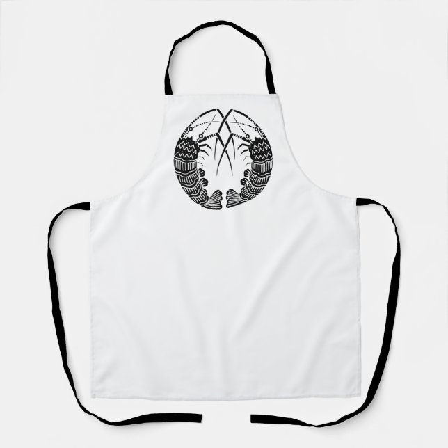 Facing spiny lobsters Aprons (Front)