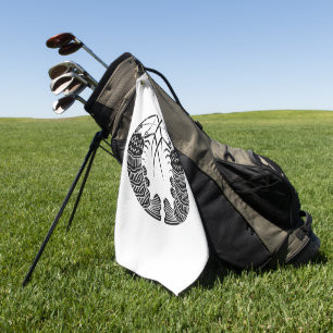 Facing spiny lobsters Golf Towels