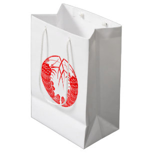 Facing spiny lobsters medium gift bag