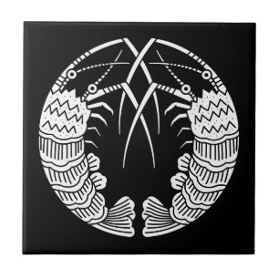 Facing spiny lobsters tile