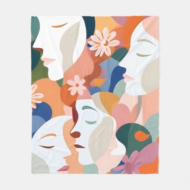 Facing The Flowers Fleece Blanket (Front)