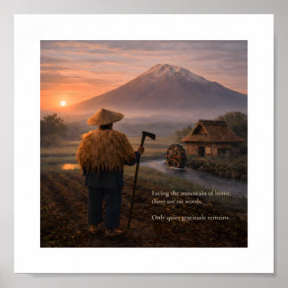 Facing the Mountain of Home – Art Print English