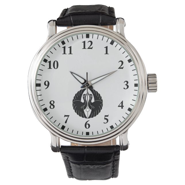 Facing white cranes watch (Front)