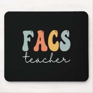FACS Teacher Retro Groovy Vintage Happy First Day  Mouse Pad
