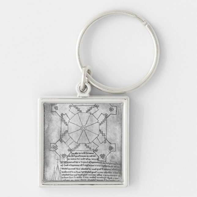 Facsimile copy of a plan of the tower key ring (Front)