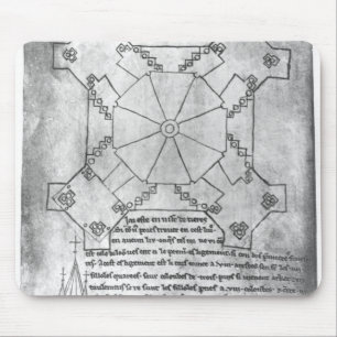Facsimile copy of a plan of the tower mouse pad