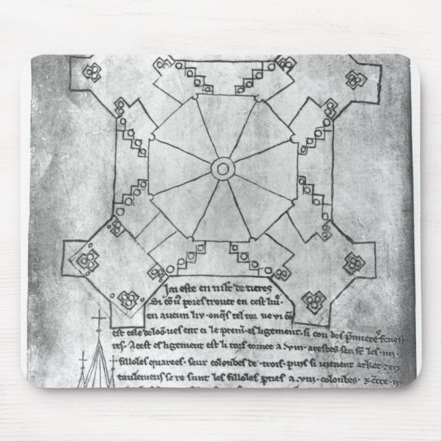 Facsimile copy of a plan of the tower mouse pad (Front)