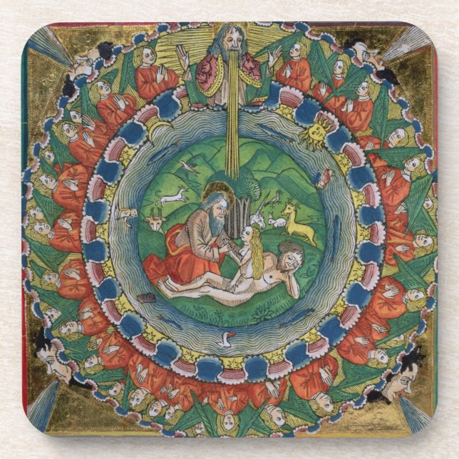 Facsimile copy of Genesis 2:22 God created Eve, fr Coaster (Front)