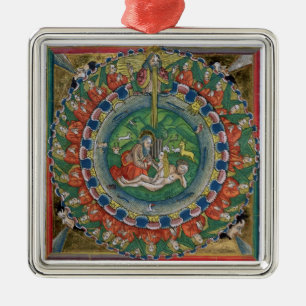 Facsimile copy of Genesis 2:22 God created Eve, fr Metal Tree Decoration