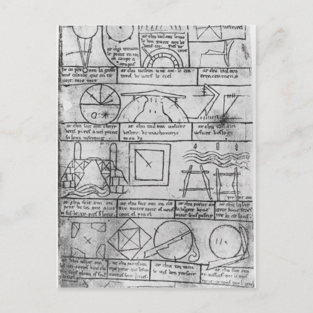 Facsimile copy of Geometrical figures Postcard (Front)