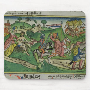 Facsimile copy of Job: Frontispiece, Job being sco Mouse Pad