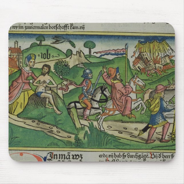 Facsimile copy of Job: Frontispiece, Job being sco Mouse Pad (Front)