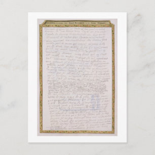 Facsimile of a letter from Elizabeth I to Francois Postcard