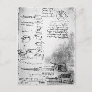 Facsimile of a page from the Codex Arundel Postcard
