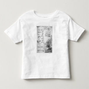 Facsimile of a page from the Codex Arundel Toddler T-Shirt