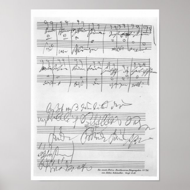Facsimile of a page of music poster (Front)