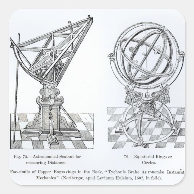 Facsimile of Copper Engravings Square Sticker (Front)