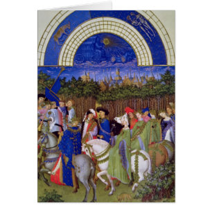 Facsimile of May: Courtly Figures on Horseback