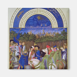 Facsimile of May: Courtly Figures on Horseback Magnet