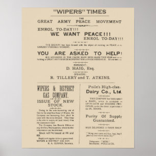 Facsimile Pages from the Wipers Times 1917 Poster