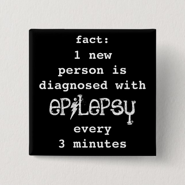 fact: 1 every 3 minutes 15 cm square badge (Front)