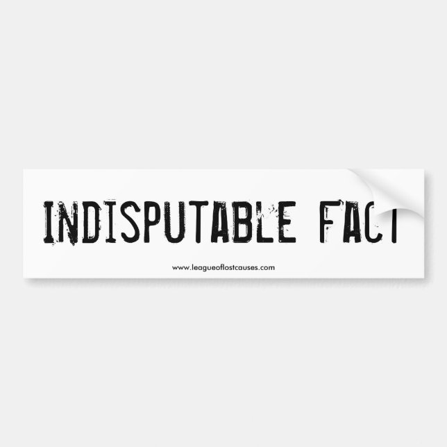 "Fact" bumper sticker (Front)
