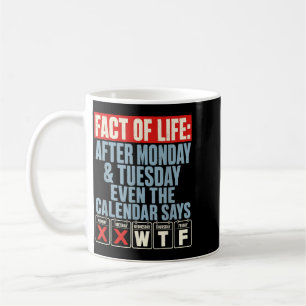 Fact Of Life Calendar Says What On Earth Humour Coffee Mug