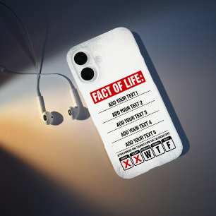 Fact of Life Calendar Says WTF Humour iPhone 16 Case