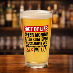 Fact of Life Calendar Says WTF Humour Glass