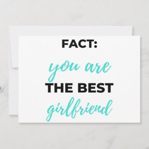 Fact: You Are The Best Girlfriend Black Holiday Card