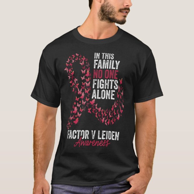 Factor V Leiden Awareness Month Butterflies Burgun T-Shirt (Front)