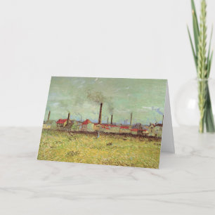 Factories at Asnieres by Vincent van Gogh Card