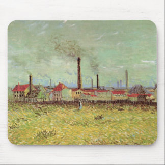 Factories at Asnieres by Vincent van Gogh Mouse Pad