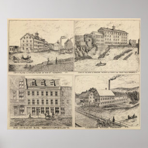 Factory and tannery in Vergennes Poster