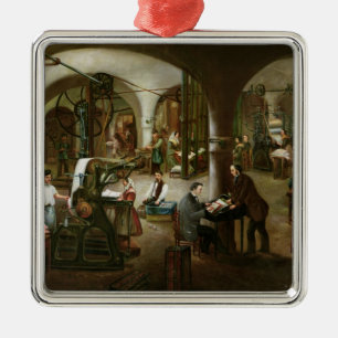 Factory in the Rue d'Aubagne, 1861 Metal Tree Decoration