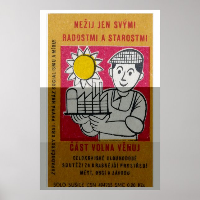 Factory Worker - Matchbox Print - Aesthetic Wall (Front)