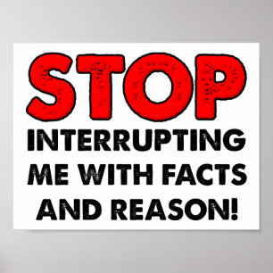 Facts and Reason Funny Poster