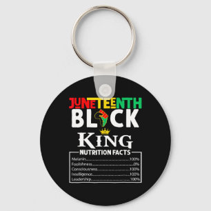 Facts Juneteenth 1865 Black King Black Queen Tee Key Ring