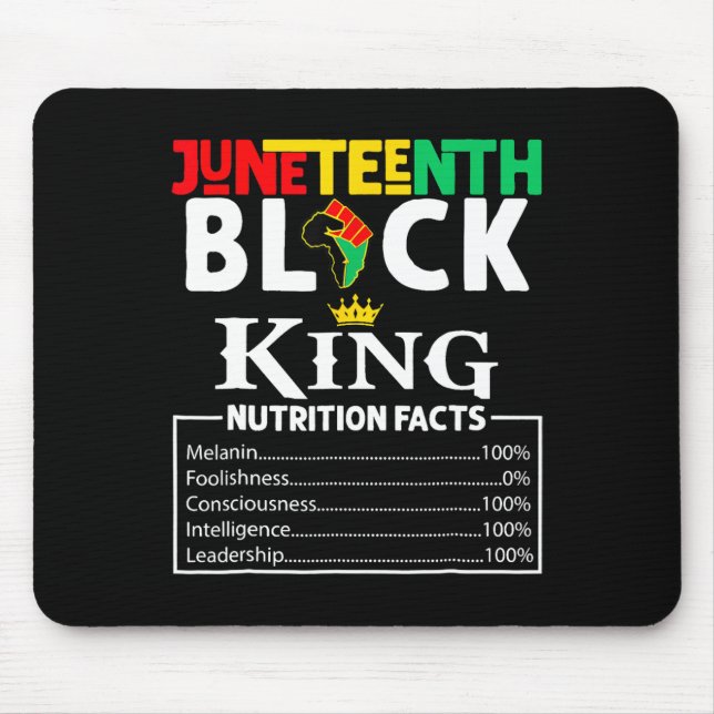 Facts Juneteenth 1865 Black King Black Queen Tee  Mouse Pad (Front)